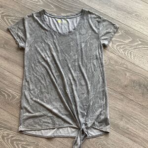 Side Tie Athletic Shirt Moisture Wicking